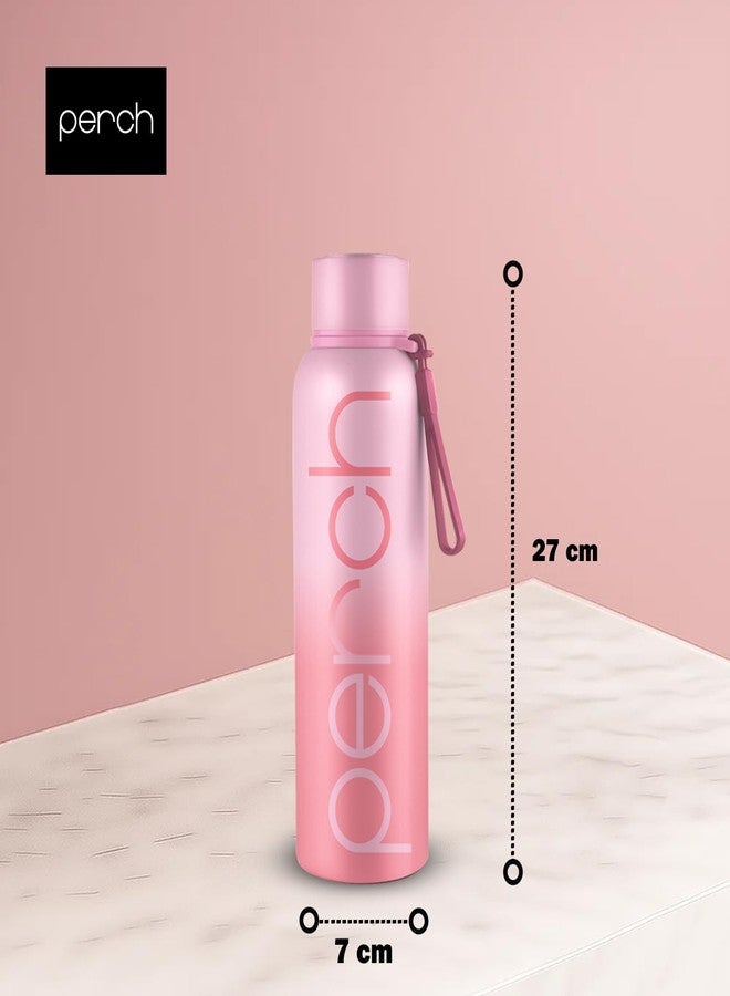 Perch Zion Hot and Cold Steel Water Bottle 720 ml, ISI Certified, Vacuum Insulated | for School, Gym, Office, Home | Leak Proof, BPA-Free | Flask for Kids, Men and Women | Cotton Candy - Image 3